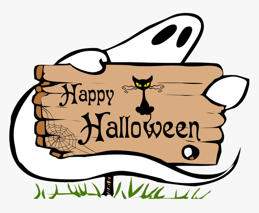 Halloween, Ghost, The Inscription, The Text Of The - Halloween Black And White, HD Png Download, Free Download