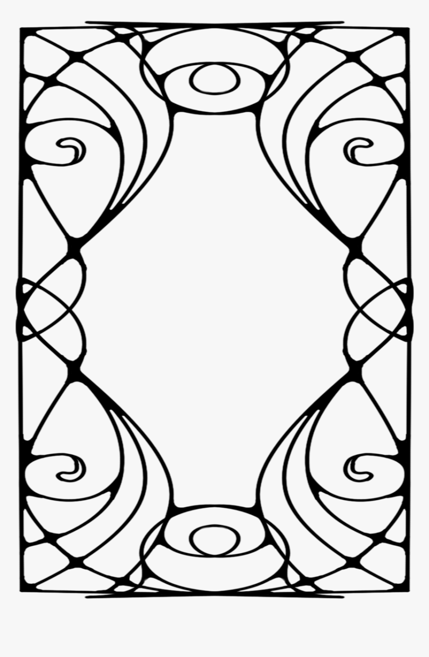 Art Nouveau Borders Clipart , Png Download - Pattern Simple Art Nouveau, Transparent Png, Free Download