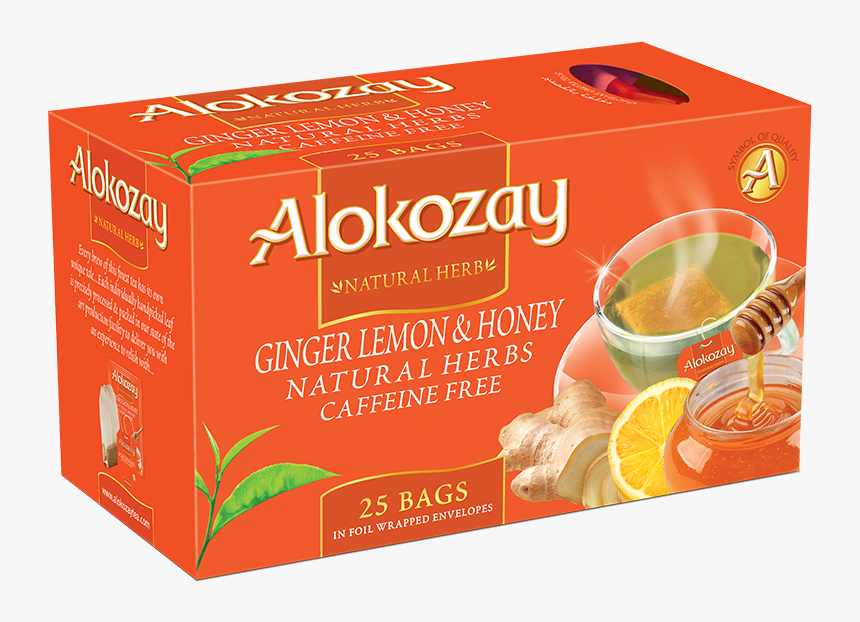 Ginger Lemon & Honey Tea - Alokozay Ginger And Lemon Tea, HD Png Download, Free Download