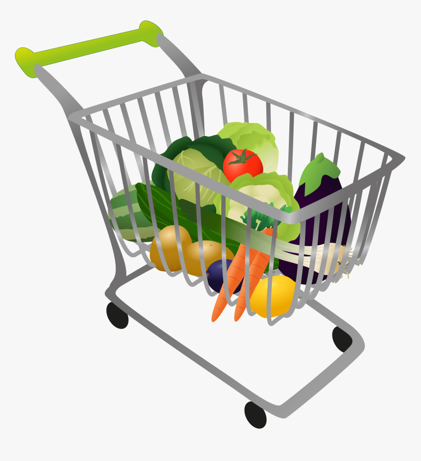 Grocery Shopping Cart Png High-quality Image - Grocery Shopping Clip Art, Transparent Png, Free Download