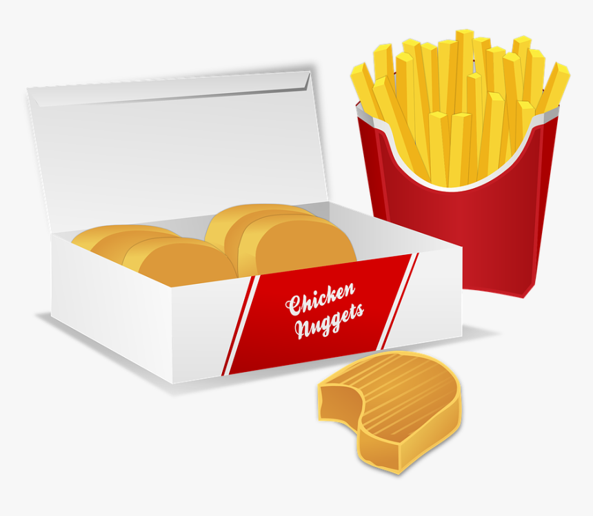 Chicken Nuggets, Potato Chips, French Fries, Bread - Transparent Junk Food Clipart, HD Png Download, Free Download