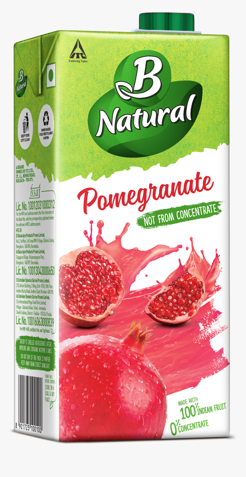 B Natural Pineapple Drinks - B Natural Pomegranate Juice, HD Png Download, Free Download