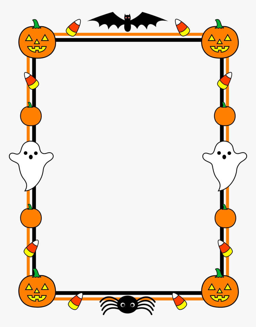 Halloween Page Border Free, HD Png Download, Free Download