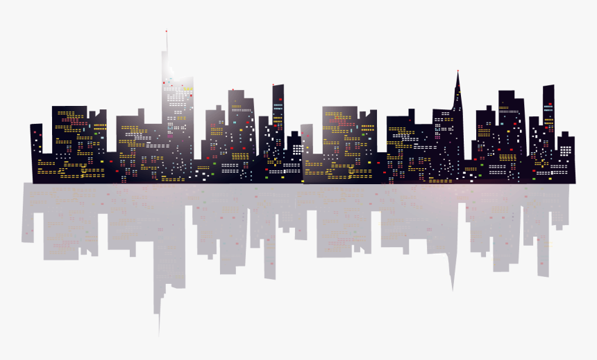 Vector Building Night - Night City Buildings Png, Transparent Png, Free Download
