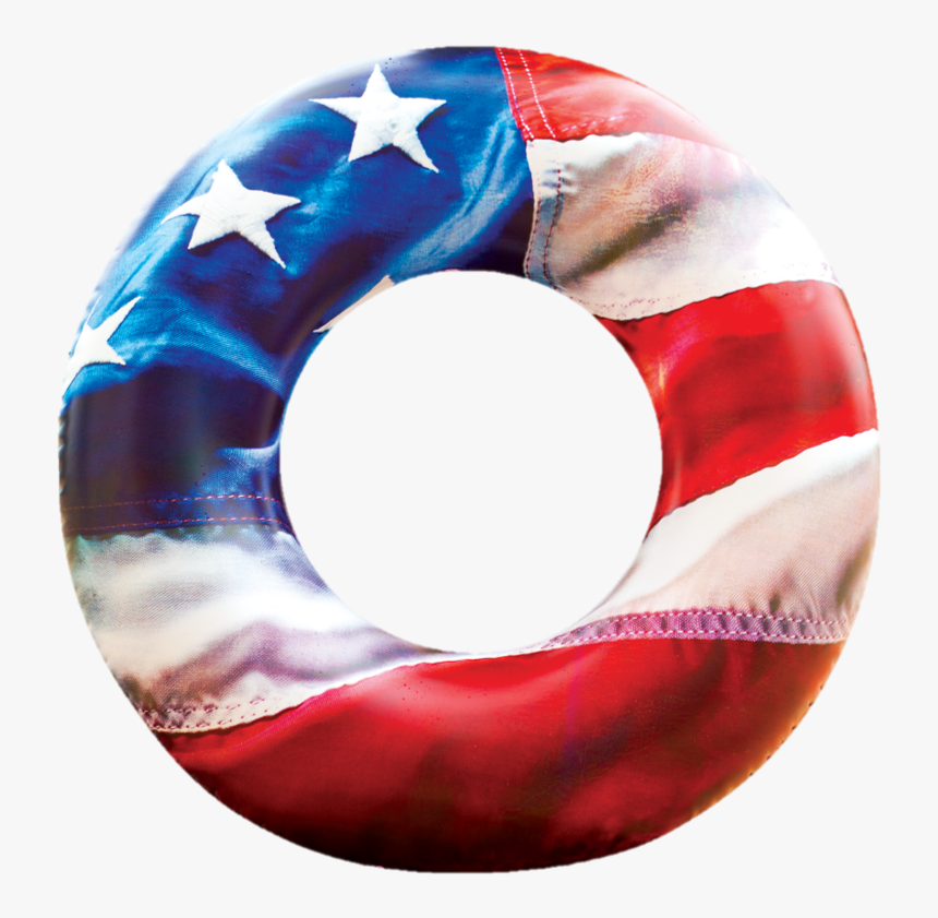 American Flag Swimming Pool Inflatable Floating Tube - Scare Birds Away, HD Png Download, Free Download