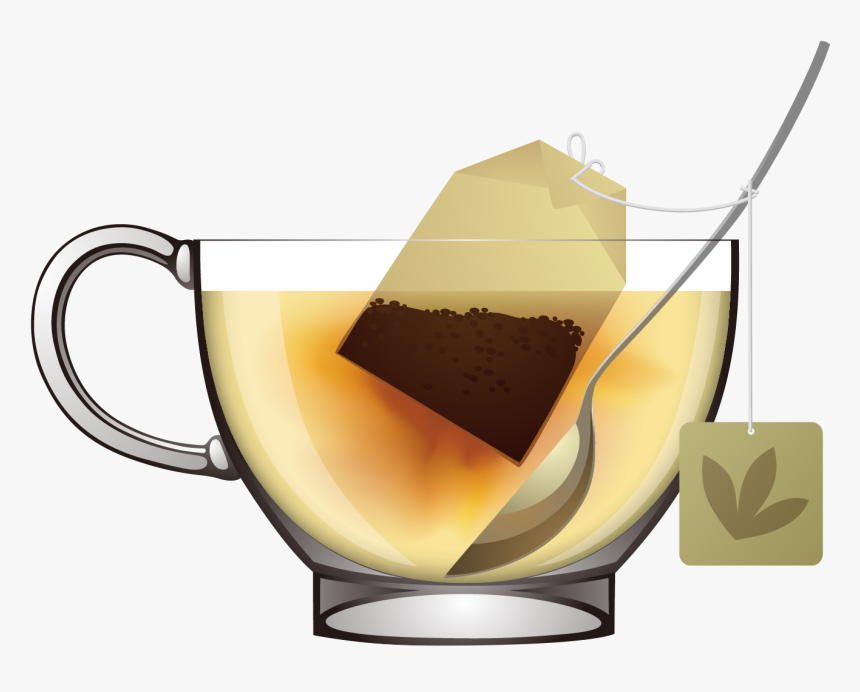 卡通泡茶杯- Hot Water For Tea - Tea With Tea Bag Png, Transparent Png, Free Download