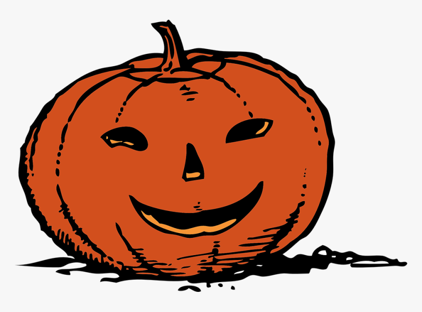 Smiling Pumpkin Clipart - Jack O Lantern Graphic, HD Png Download, Free Download