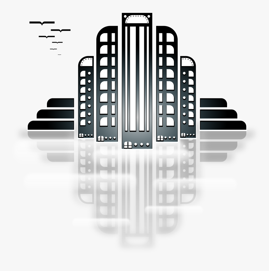 City Art Deco Clip Arts - Art Deco Building Clipart, HD Png Download, Free Download