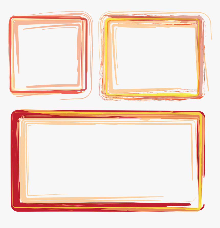 Frames, Borders, Orange Frame, Vectors - กรอบ รูป สี ส้ม, HD Png Download, Free Download