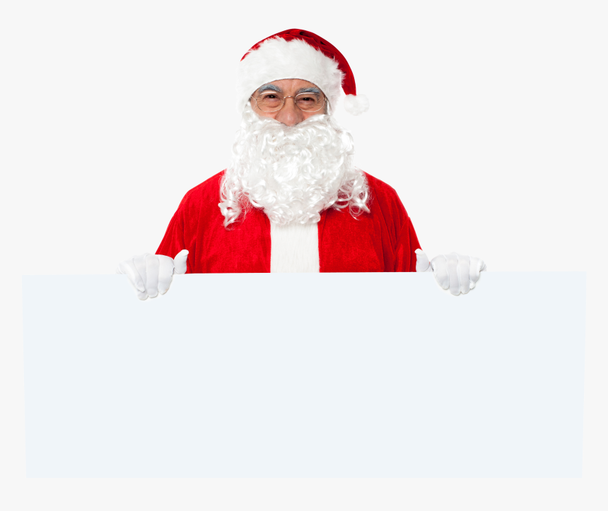 Santa Claus Png Image - Santa Claus Holding Banner, Transparent Png, Free Download