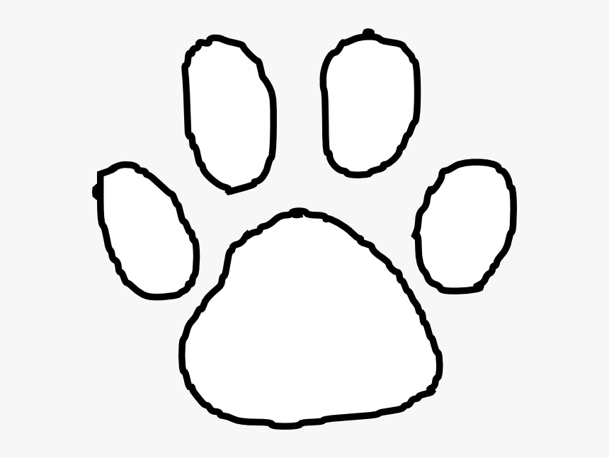 Tiger Paw Print Outline Clip Art At Clipart Library - White Tiger Paw Png, Transparent Png, Free Download
