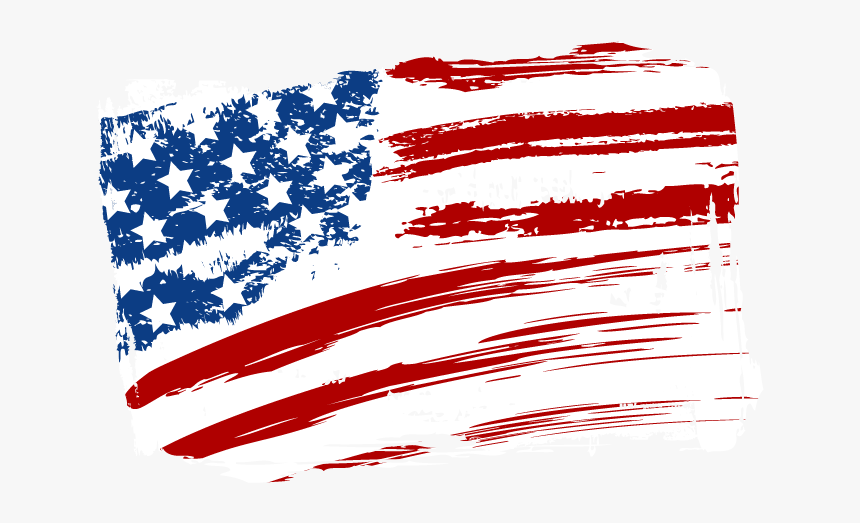 Flag Of The United States Independence Day - Us Flag Painting Png, Transparent Png, Free Download