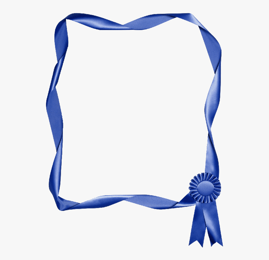 Blue Ribbon Border Clip Art - Blue Ribbon Border Png, Transparent Png, Free Download