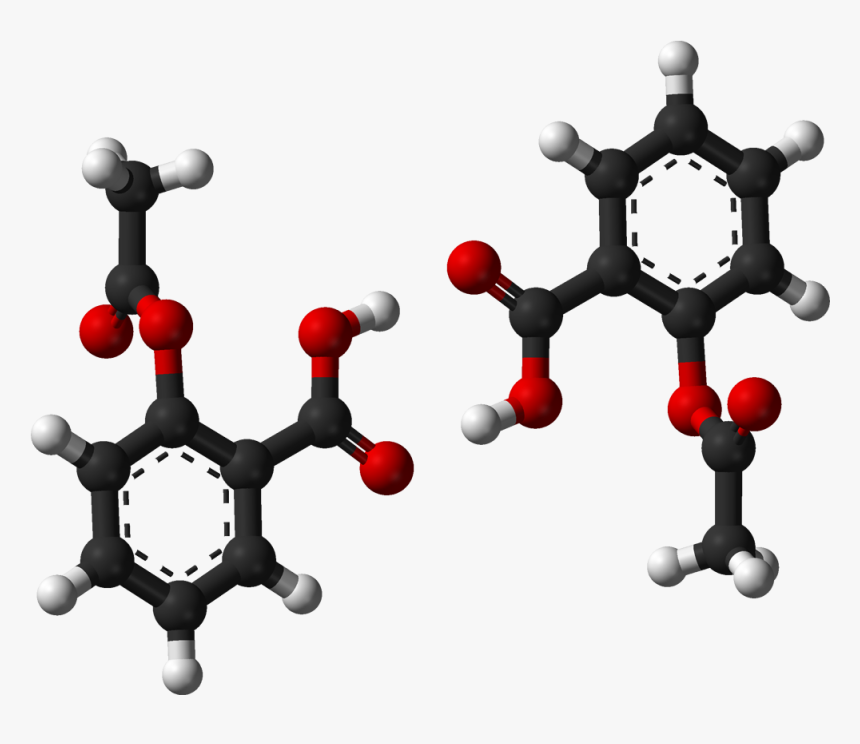 Aspirin Dimer Xtal 3d Balls - Benzoyl Peroxide 3d Structure, HD Png Download, Free Download