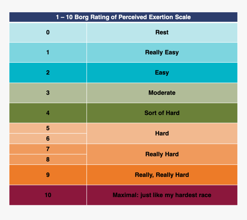 Borg Scale Of Exertion, HD Png Download, Free Download