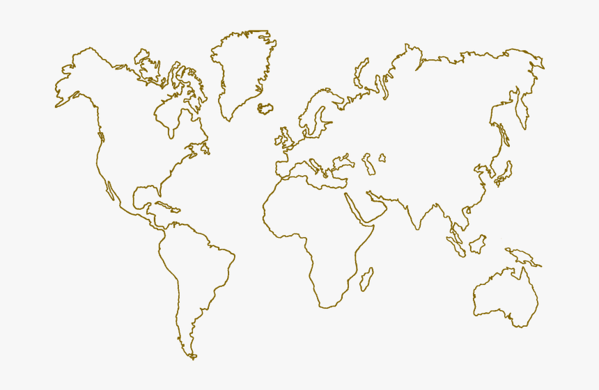 World Map Outline Clipart, HD Png Download, Free Download