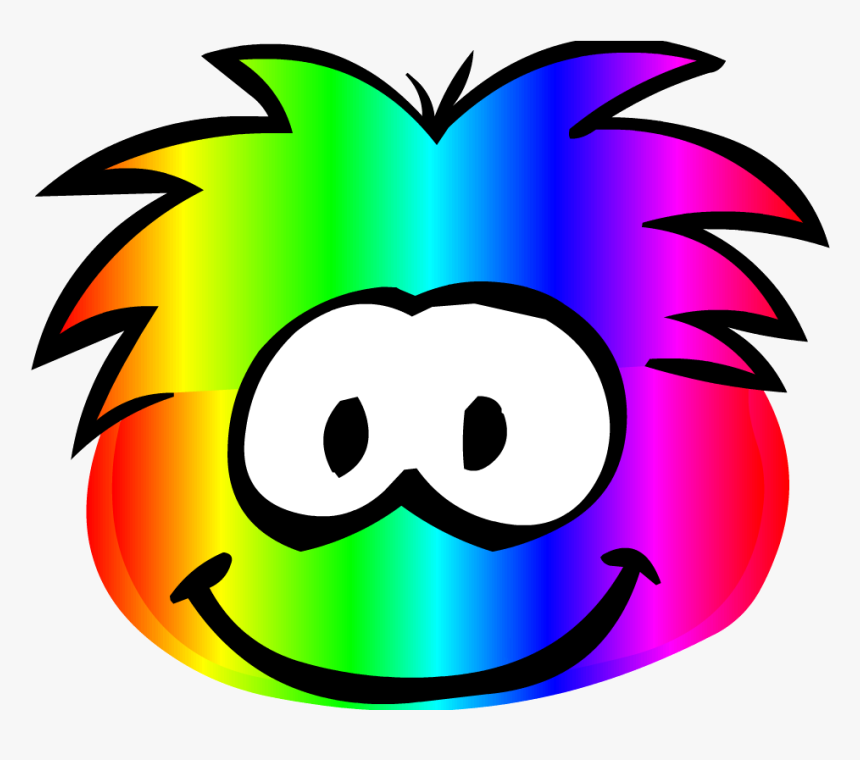 Rainbow Puffle , Png Download - Club Penguin Purple Puffle, Transparent Png, Free Download