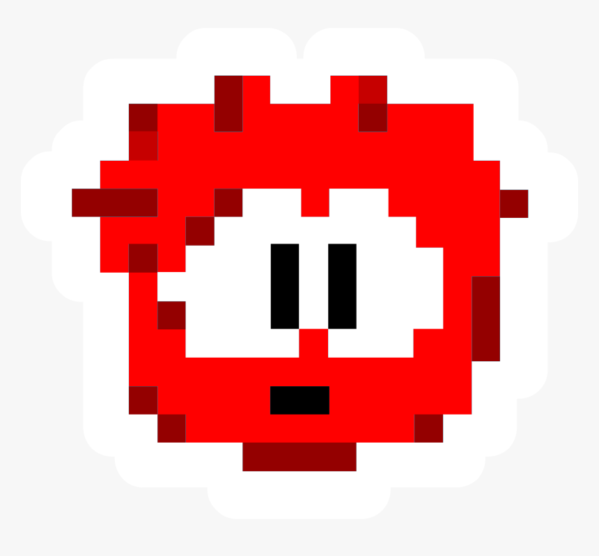 Red Pixel Puffle - Club Penguin Pixel Art, HD Png Download, Free Download