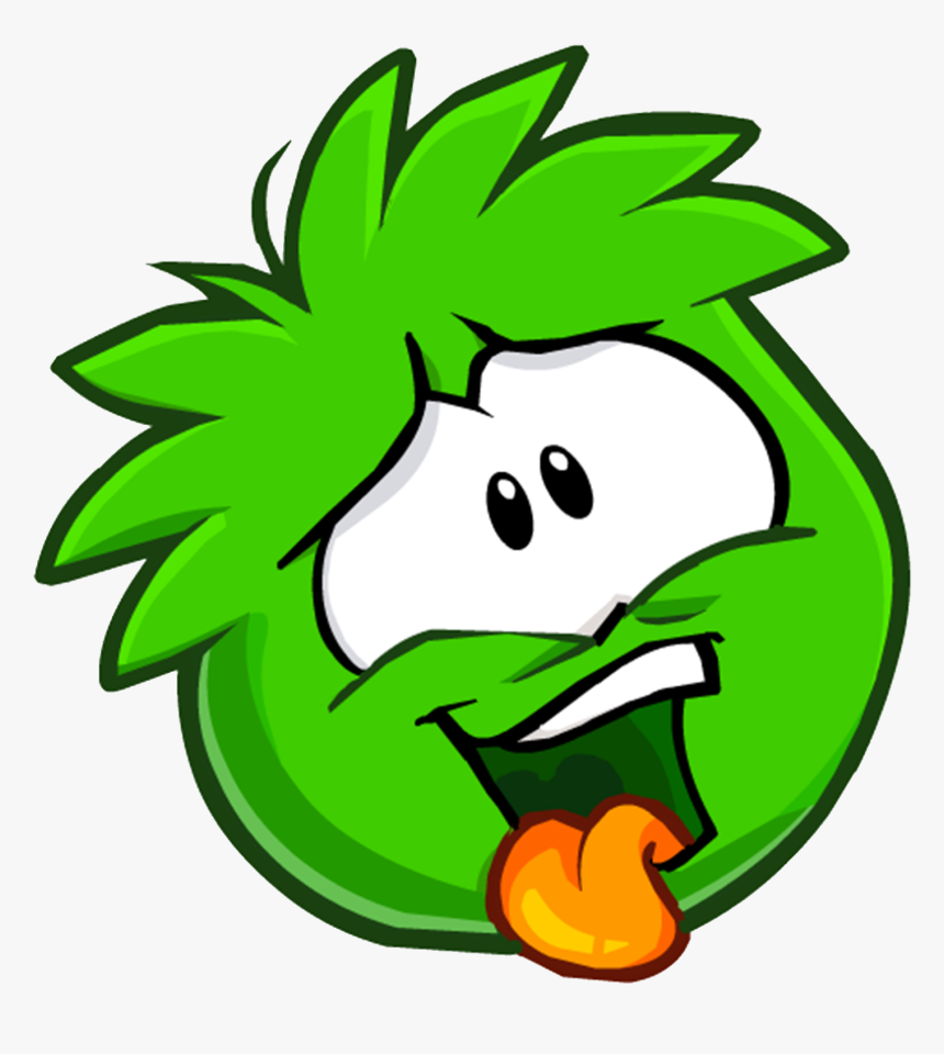 Green Color Club Penguin, HD Png Download, Free Download