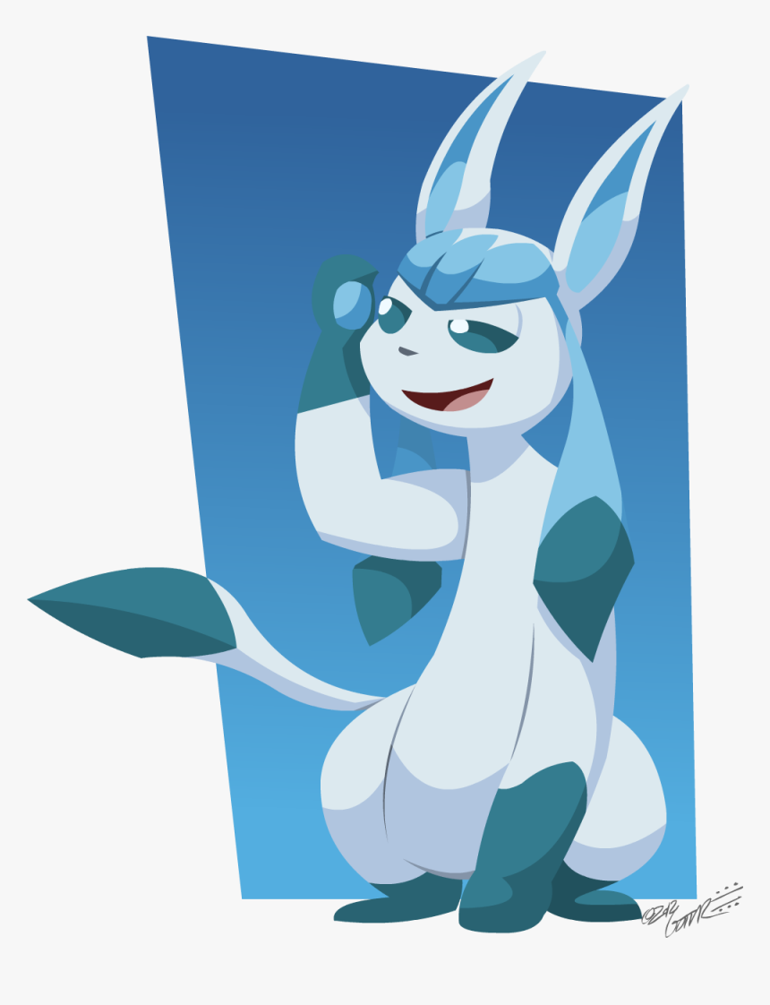 Blue Mammal Cartoon Vertebrate Fictional Character - Glaceon Epic Deviantart, HD Png Download, Free Download