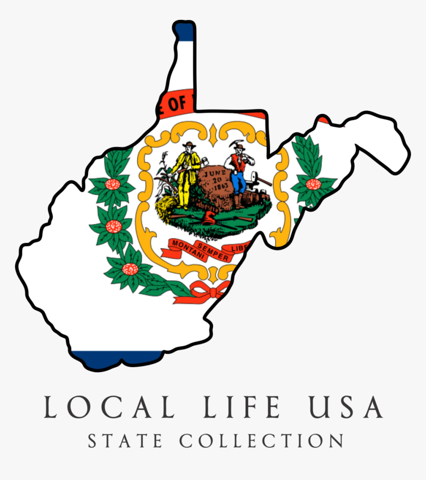 West Virginia Flag Watercolor  PNG Digital Download