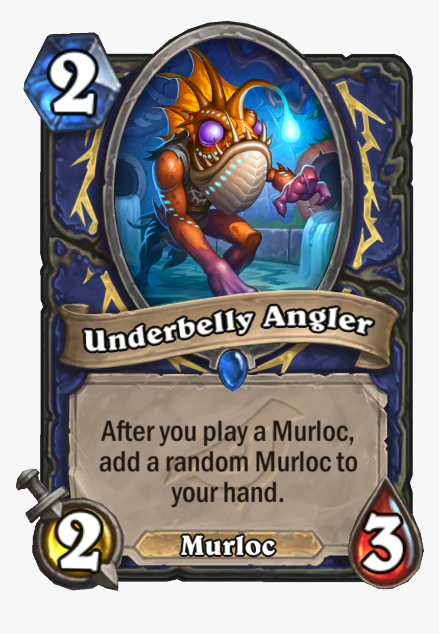Underbelly Angler Hearthstone Rise Of Shadows - Hearthstone Underbelly Angler, HD Png Download, Free Download