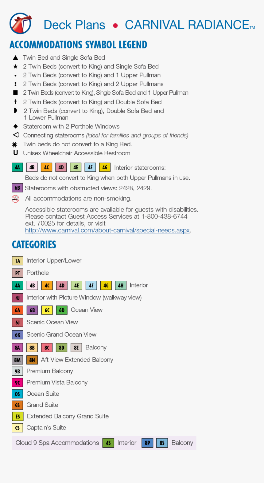 Carnival Radiance Deck Plans, HD Png Download, Free Download