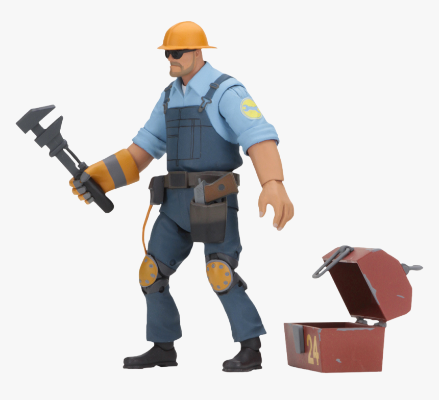 Team Fortress - Tf2 Blu Engineer Action Figure, HD Png Download, Free Download