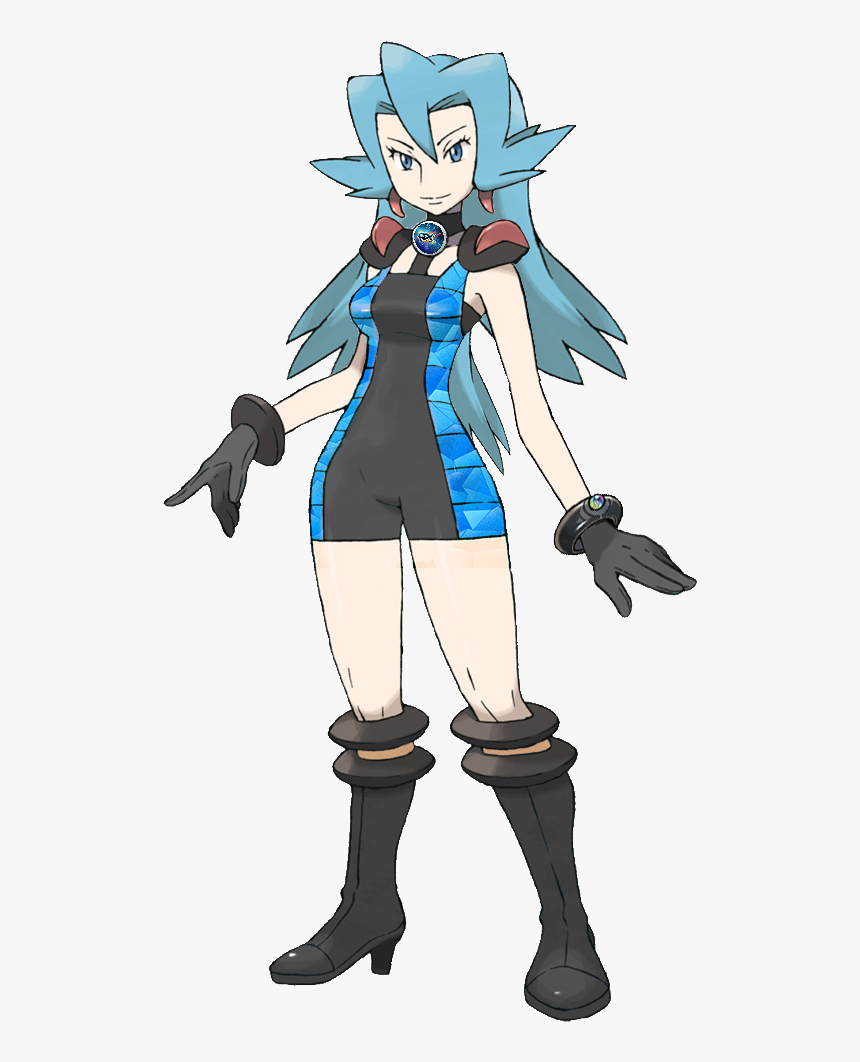 Visuel Utilisé De La Championne D’arène Sandra / Clair - Water Pokemon Gym Leader, HD Png Download, Free Download
