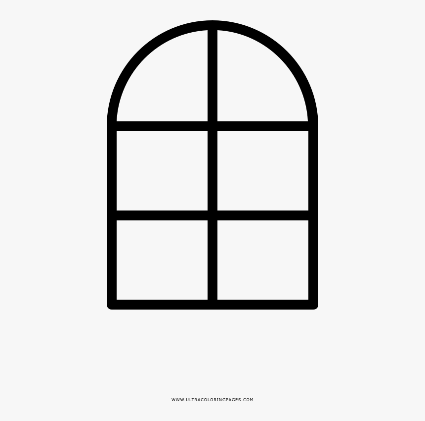 Arch Window Coloring Page, HD Png Download, Free Download
