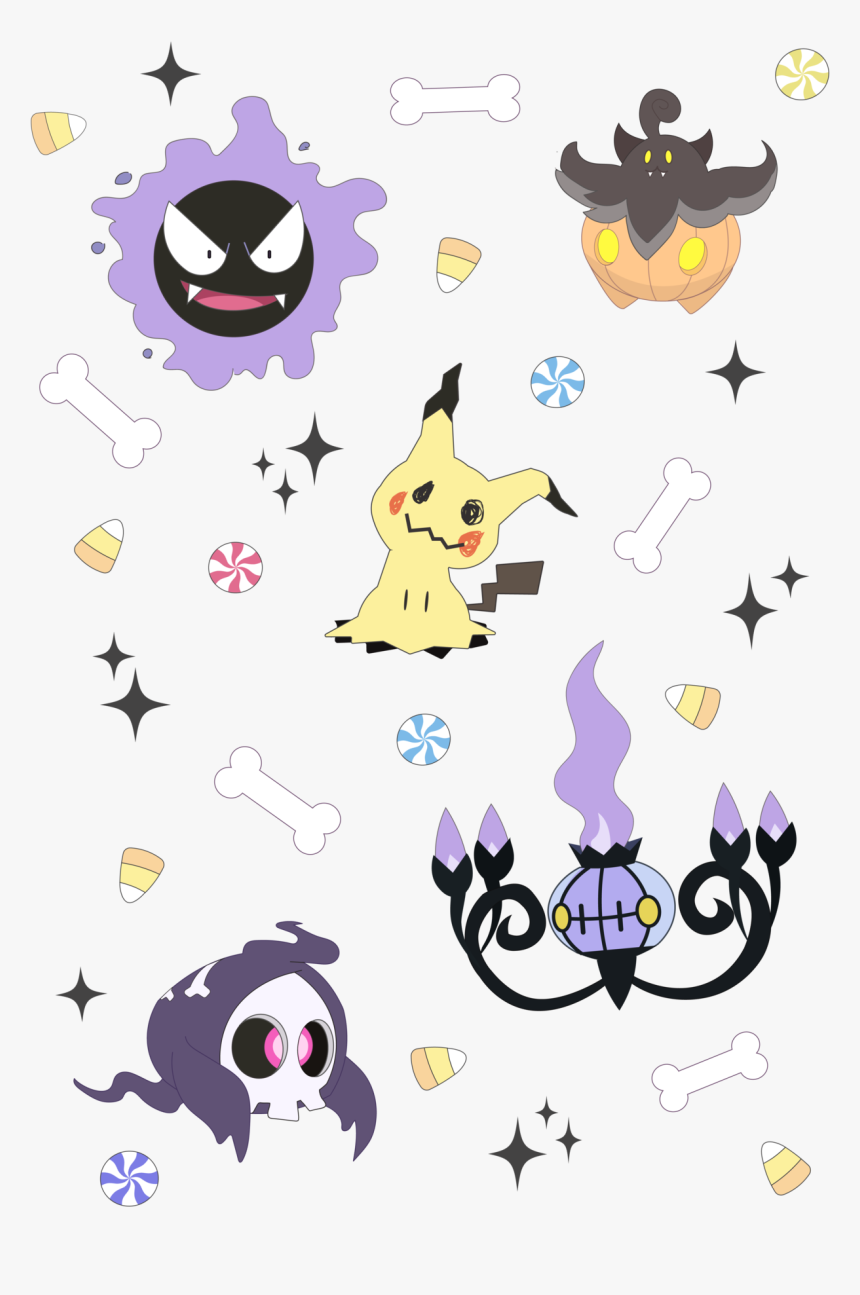 Some Ghost Type Pokemon Ready For Halloween - Ghost Type Pokemon Halloween, HD Png Download, Free Download