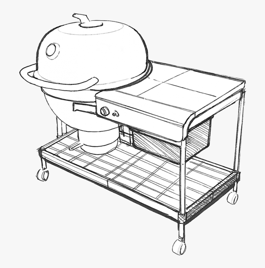 Weber Summit Charcoal Grilling Center Sketch By Choi - Gas Grill Industrial Design Sketch, HD Png Download, Free Download