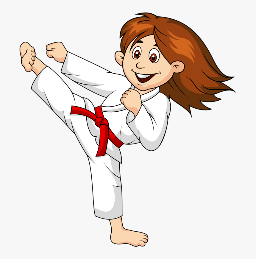 Transparent Karate Chop Clipart - Karate Cartoon, HD Png Download, Free Download