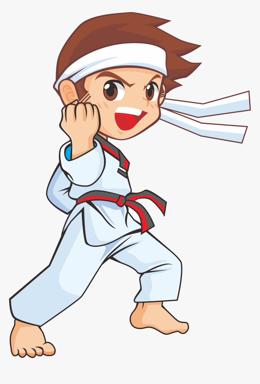 Clipart Boy Karate - Taekwondo Kids Clipart, HD Png Download, Free Download