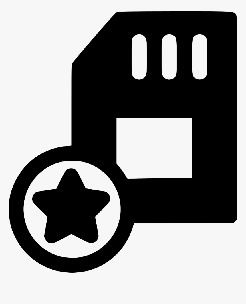 Bookmark Starred Sd Card Storage - Sign, HD Png Download, Free Download