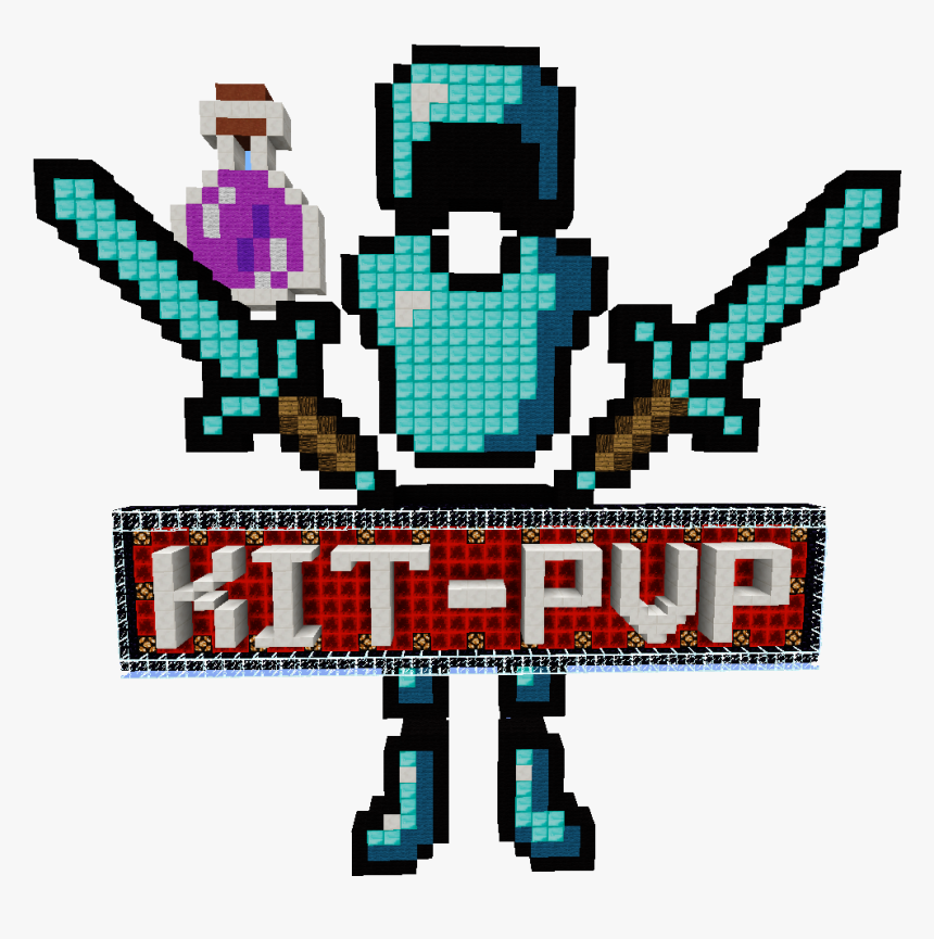 Minecraft Pvp Pixel Art, HD Png Download, Free Download