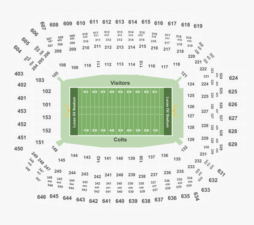 Lucas Oil Stadium Section 631 Row 19n, HD Png Download, Free Download
