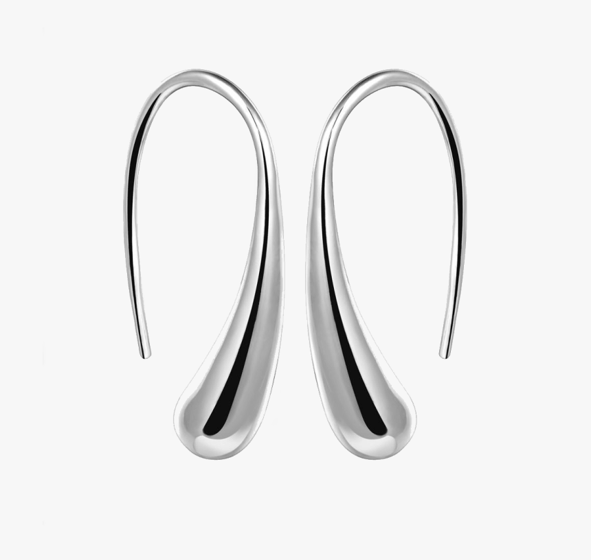 Silver Teardrop Earrings, HD Png Download, Free Download