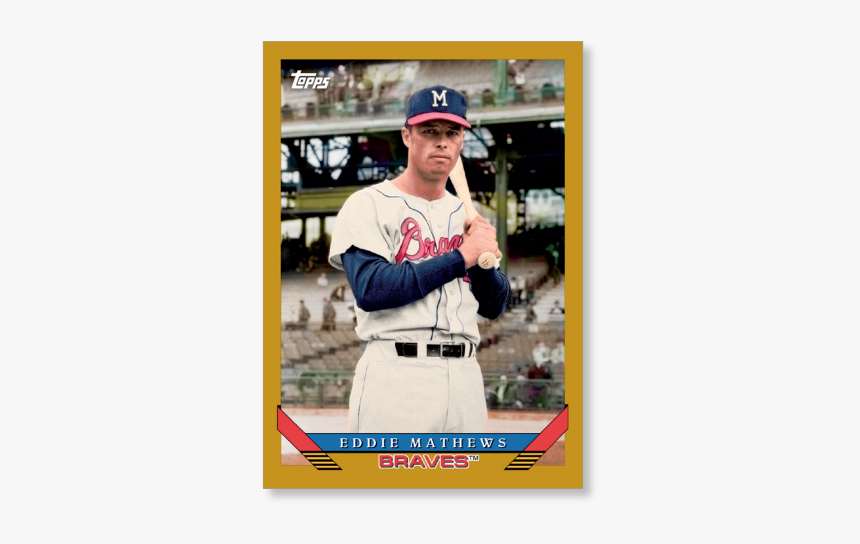 Eddie Mathews 2019 Archives Baseball 1993 Topps Poster - Baseball Player, HD Png Download, Free Download