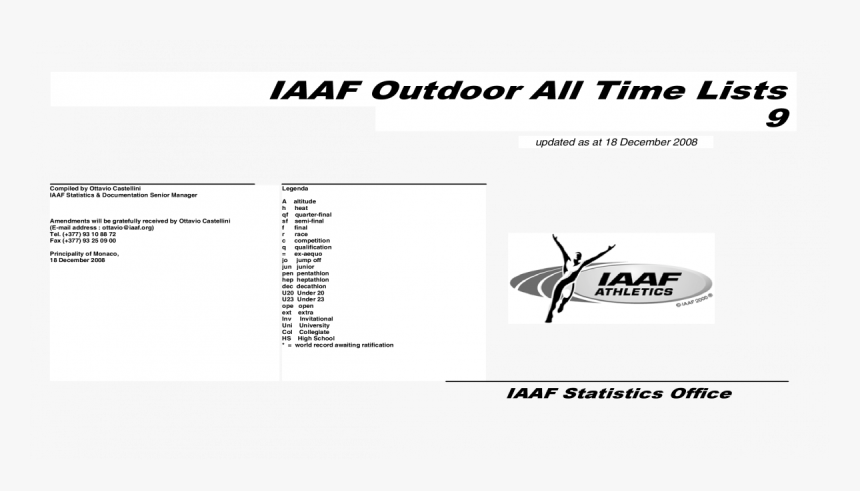 International Association Of Athletics Federations, HD Png Download, Free Download