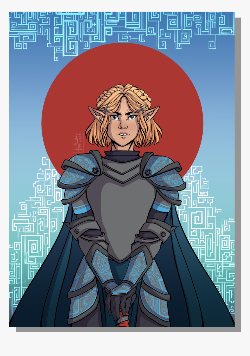 Image Of Armored Zelda Print - Cartoon, HD Png Download, Free Download