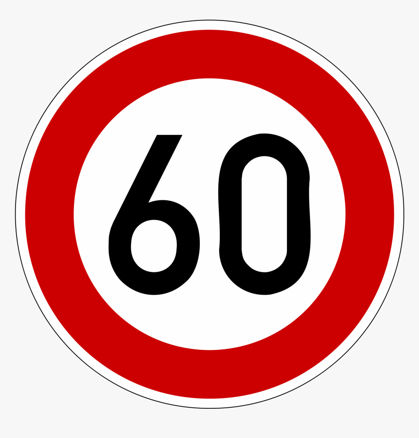 Road Tripping Europe - Maximum Speed Limit 60, HD Png Download, Free Download