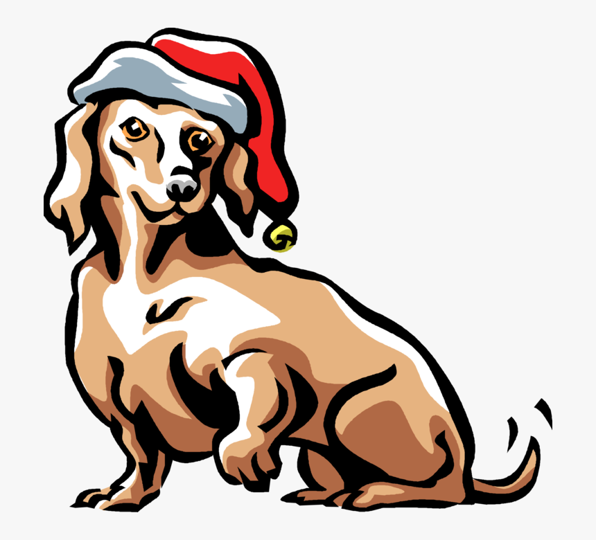 Vector Illustration Of Family Pet Dog With Christmas - Longdog, HD Png Download, Free Download