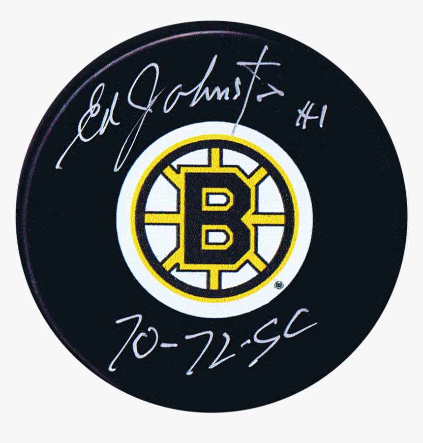 Ed Johnston Boston Bruins Autographed 70-72 Sc Puck - Boston Bruins Vs Washington Capitals, HD Png Download, Free Download