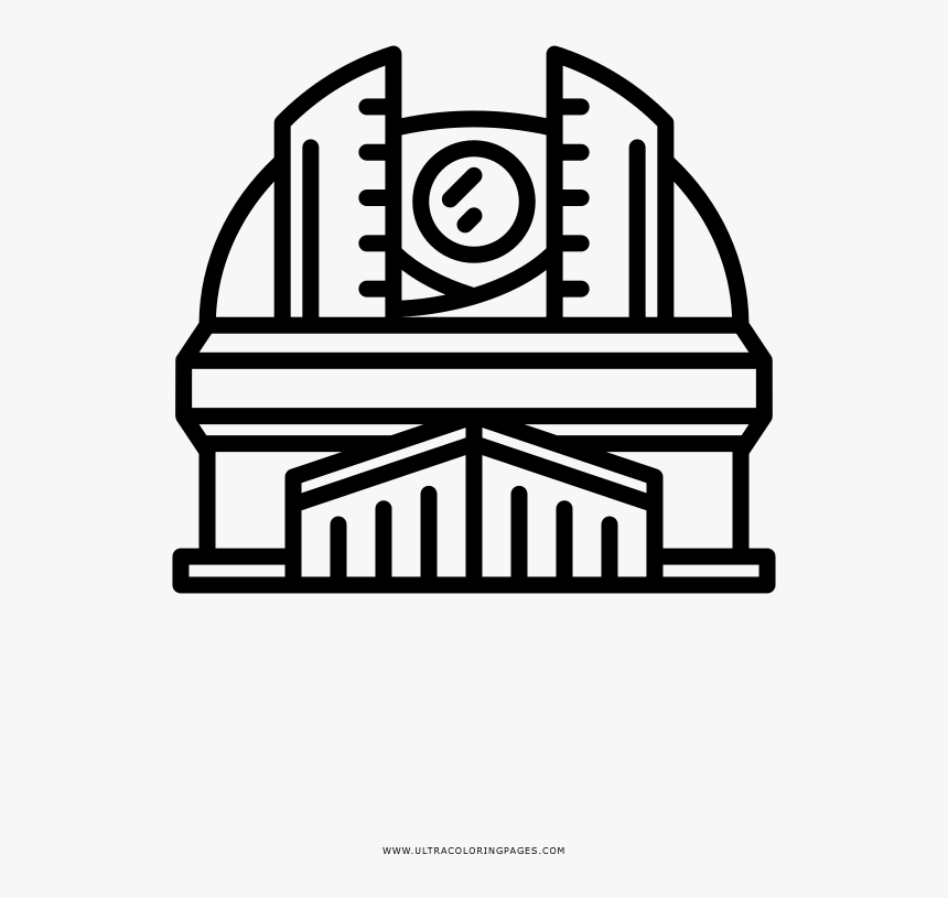 Observatory Coloring Page - Bank Teller Icon, HD Png Download, Free Download