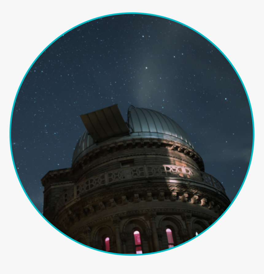 An Observatory At Night, Silhouetted Against The Starry - Architecture, HD Png Download, Free Download