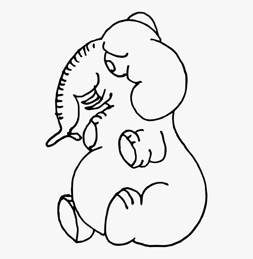 Elephant - Line Art, HD Png Download, Free Download