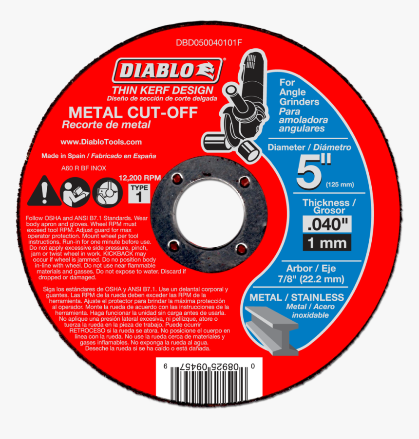 Metal Cutting Disc For Grinder, HD Png Download, Free Download