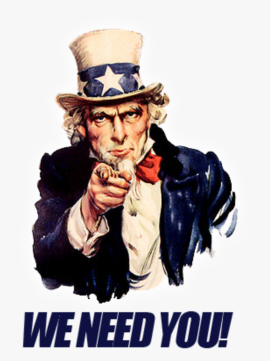 Image Library Download Mark Hamill On Twitter Hey California - We Want You Uncle Sam Transparent, HD Png Download, Free Download