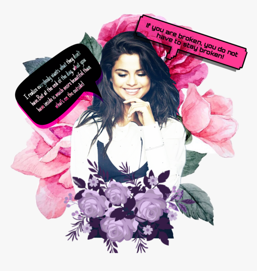 #selenagomez #edit #tumblr #quotes & Sayings #selena - Aesthetic Flower Transparent Background, HD Png Download, Free Download